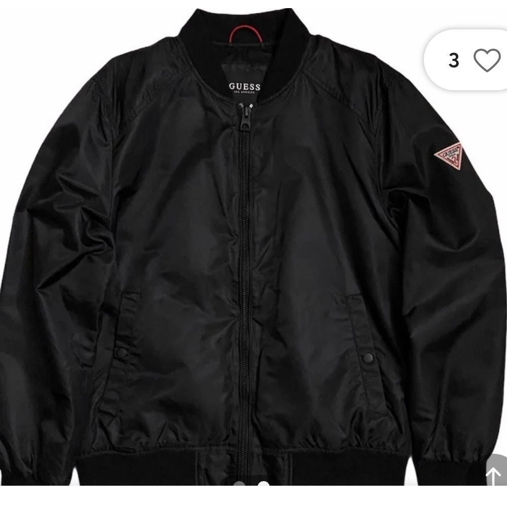 Black Guess bomber jacket